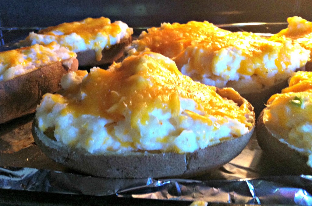 cheesy baked food